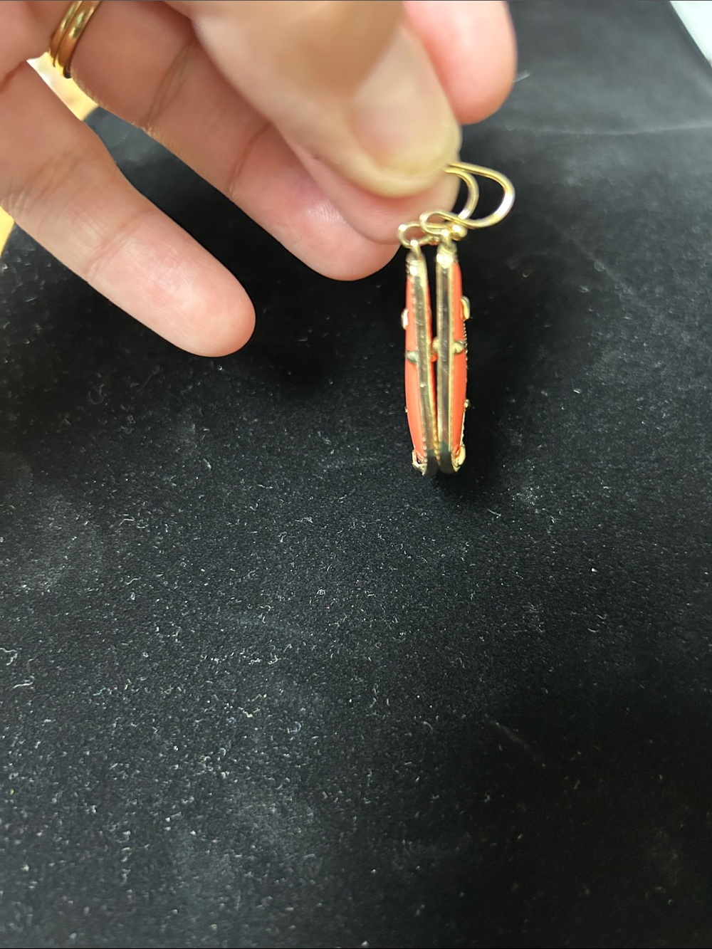 Kendra Scott Alexandria Coral Drop Earrings - - Picture 2 of 3